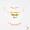 Love & Lights Personalised Bodysuit - Full Sleeves (Yellow Love)