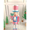 15 inches wooden Pastel Pink Heart Nutcracker self standing Christmas Table Decor - Little Surprise Box15 inches wooden Pastel Pink Heart Nutcracker self standing Christmas Table Decor