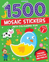 1500 Mosaic Stickers Book 1 with Colouring Fun