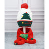2Pcs White & Red Tree Christmas Themed Winter Cap Beanie With Matching Long Style Neck Muffler | 3-10 Years