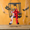 Animated Hanging Skeleton Cage – Bloody Clown