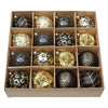 16pcs Black and Gold theme Shimmer Christmas Ball Tree ornaments XMAS Decoration Set - Little Surprise Box16pcs Black and Gold theme Shimmer Christmas Ball Tree ornaments XMAS Decoration Set