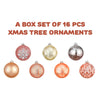 16pcs Peach Snowflakes Shimmer Christmas Ball Tree ornaments XMAS Decoration Set - Little Surprise Box16pcs Peach Snowflakes Shimmer Christmas Ball Tree ornaments XMAS Decoration Set