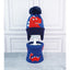 2Pcs Blue Red Face Dino Themed Beanie Winter Cap With Matching Neck Cuff Style Muffler