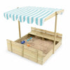Wooden Sandpit With Canopy - Natural