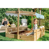 Wooden Sandpit With Canopy - Natural