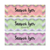 Waterproof Name Labels | Zig Zag vibes