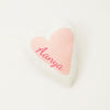 Peach Heart Shape Personalised Cushion