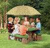 Naturally Playful Picnic Table with Umbrella (Leaf)