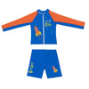2 pcs Shirt & Shorts set LSB Blue & Orange Space Swimwear Knee length for Kids with UPF 30+ - Little Surprise Box2 pcs Shirt & Shorts set LSB Blue & Orange Space Swimwear Knee length for Kids with UPF 30+