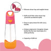 Tritan Straw Drink Bottle | Strawberry Shake Pink Orange