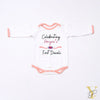 Celebrating Diwali Personalised Bodysuit - Full Sleeves (Peach Love)