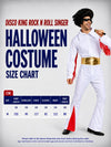 Disco King Rock n Roll singer Adults Halloween Costume Fancy Dress up