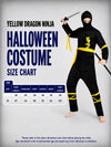 Yellow Dragon Ninja Adults Halloween Costume Fancy Dress Up