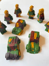Indian Military Men & Vehicle Shaped Crayons | Pack Of 9