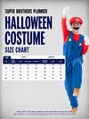 Super Brothers, Plumber Adult Halloween Costume Fancy Dress Up