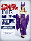 Egyptian Queen Cleopatra themed Adults Halloween Costume Dress Up