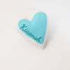 Blue Heart Shape Personalised Cushion