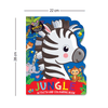 Jungle Activity and Colouring Book- Die Cut Animal Shaped Book