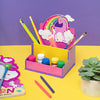 Personalised 2 Slot Stationery Holder | Rainbow Unicorn