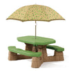 Naturally Playful Picnic Table with Umbrella (Leaf)