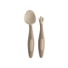 Toddler Fork & Spoon Cutlery Set | Latte Brown