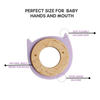 Wood + Silicone Disc Teether | Kitty