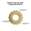Wood + Silicone Disc Teether | Lion