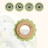 Wood + Silicone Disc Teether | Lion
