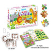 At the Jungle Jigsaw Puzzle for Kids – 96 Pcs | With Colouring & Activity Book and 3D Model
