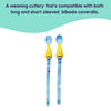 Handi Cutlery Attachable Weaning Cutlery Set | Ducklings Pool Party Blue