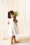 Organic Cotton Muslin Flower Dress & Sunflower Rubberbands Set Gift Set