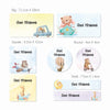 Mixed Waterproof Labels for Kids - Baby Safari