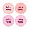 Round waterproof name labels - Bow Sparkle