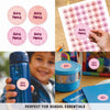 Round waterproof name labels - Bow Sparkle