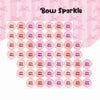 Round waterproof name labels - Bow Sparkle