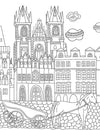 Cityscape- Colouring Book for Adults