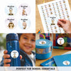 Round waterproof name labels - Cute Critters
