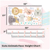 Cute Animals Face | Height Chart Wall Sticker