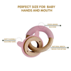 Wood + Silicone Disc & Ring Teether | Rabbit