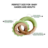 Wood + Silicone Disc & Ring Teether | Lion