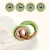 Wood + Silicone Disc & Ring Teether | Lion
