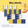 Mixed Waterproof Labels for Kids - Dino World