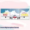 Dream Big Aeroplane | Canvas For Wall (Set of 3)