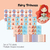Mixed Waterproof Labels for Kids - Fairy Princess