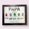 Father's Day 3D Superhero Shadow Box Frame (Papa)