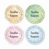 Round waterproof name labels - Floral Bliss