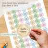 Round waterproof name labels - Floral Bliss