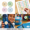 Round waterproof name labels - Floral Bliss