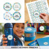 Round waterproof name labels - Flower Garden